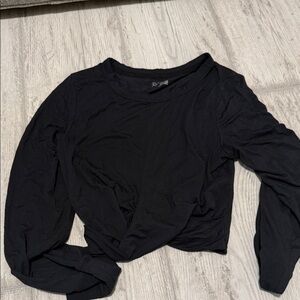 Aerie cropped Black Long Sleeve Women's Top